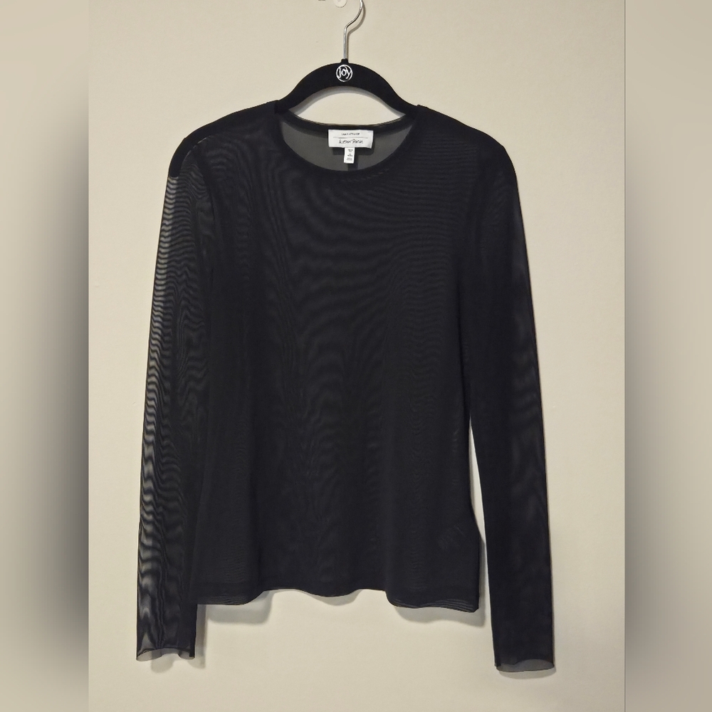 & Other Stories Black Sheer Blouse